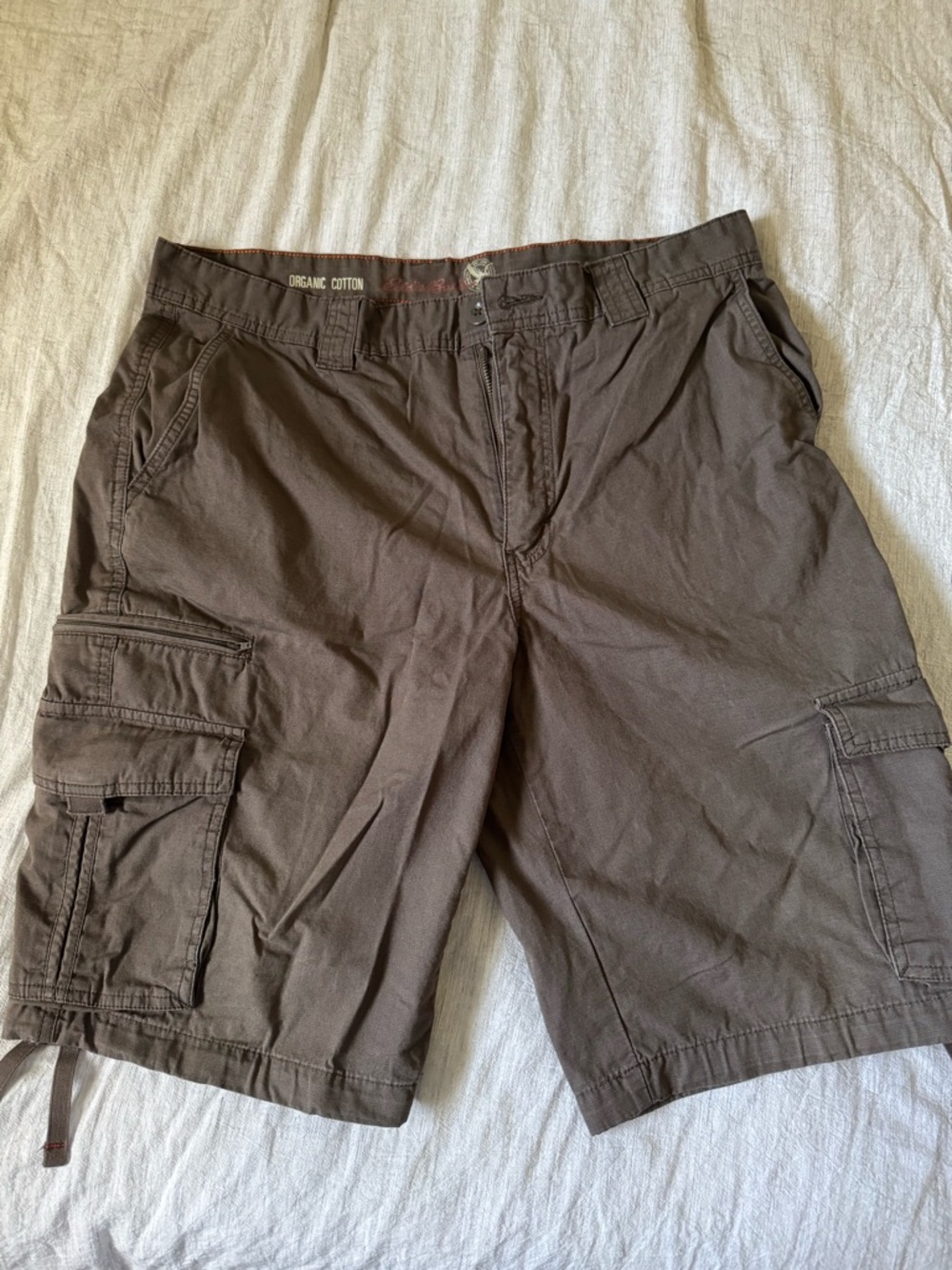 Eddie Bauer Dark Brown Cargo Shorts with Utility Pockets